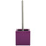 MSV Toiletborstel in MDF houder|rvs wc-borstel - paars - 37 cm