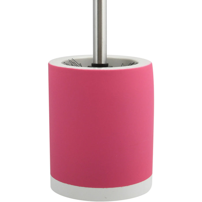 MSV Toilet|wc-borstel houder - keramiek|metaal - fuchsia roze - 38 cm