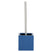 MSV Toiletborstel in MDF houder|rvs wc-borstel - marine blauw - 37 cm