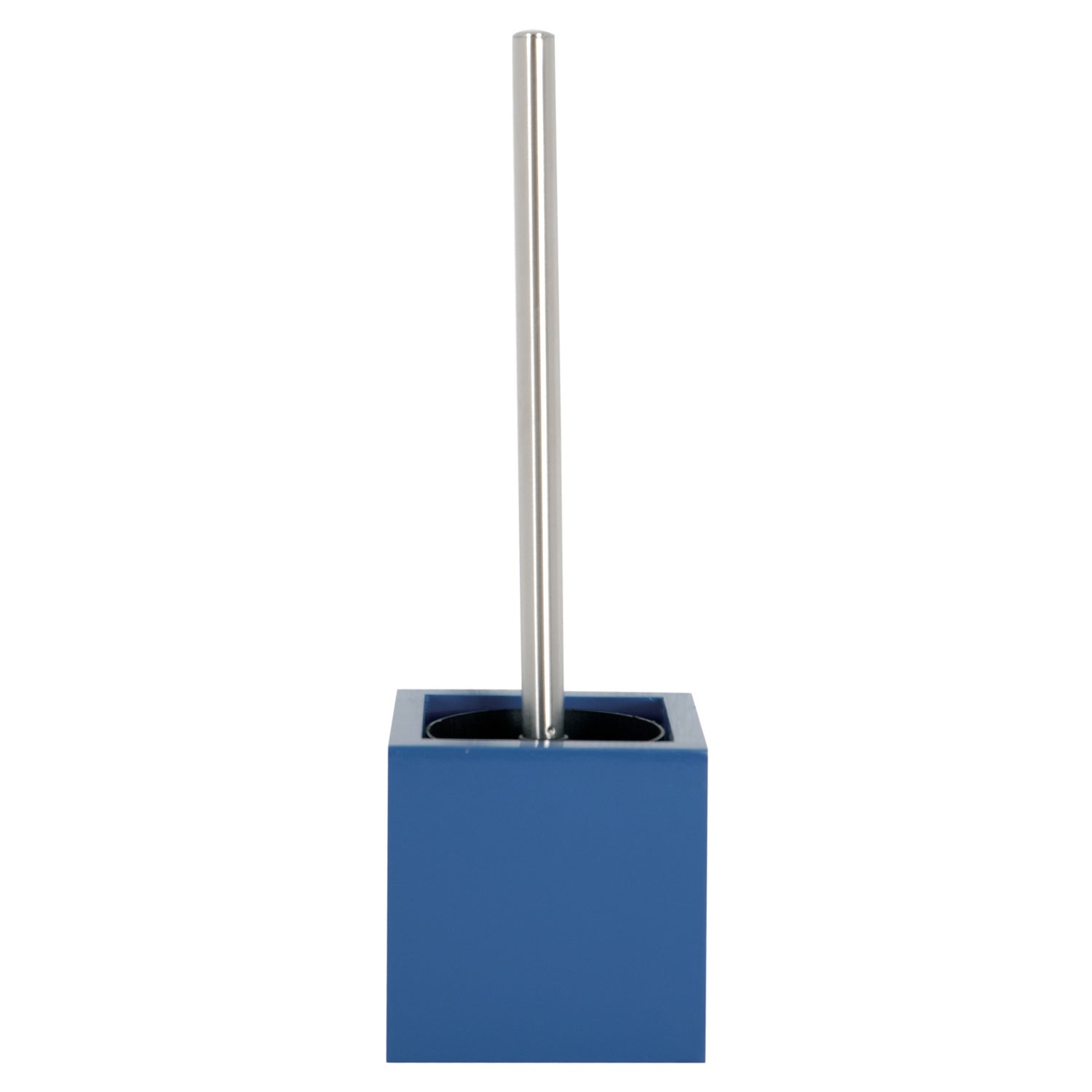MSV Toiletborstel in MDF houder|rvs wc-borstel - marine blauw - 37 cm
