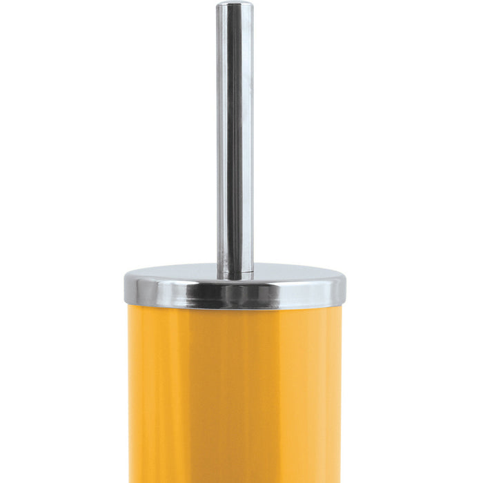 MSV Toiletborstel houder|wc-borstel - metaal - saffraan geel - 38 cm