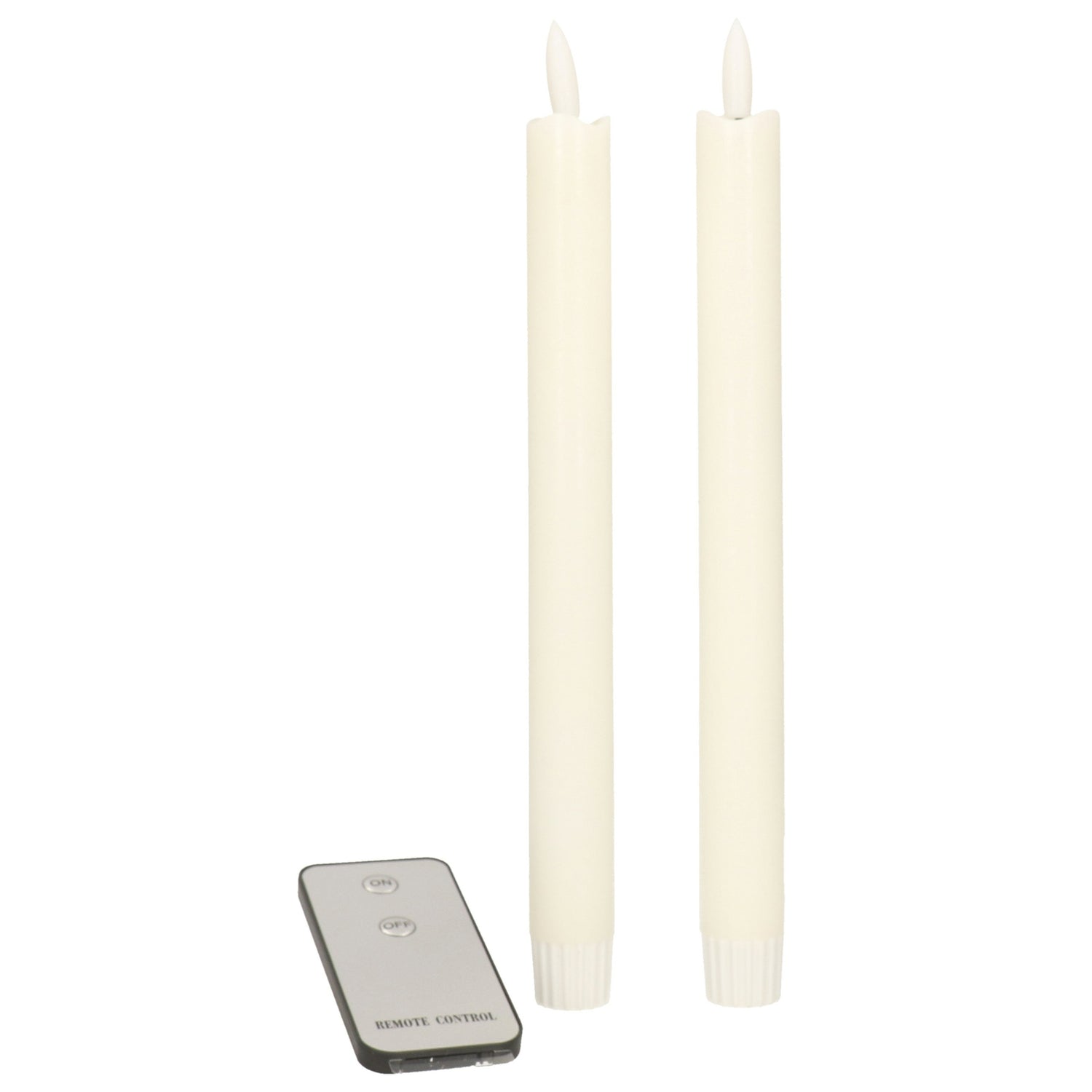 Anna's Collection LED dinerkaarsen - 2x - wit - 23 cm