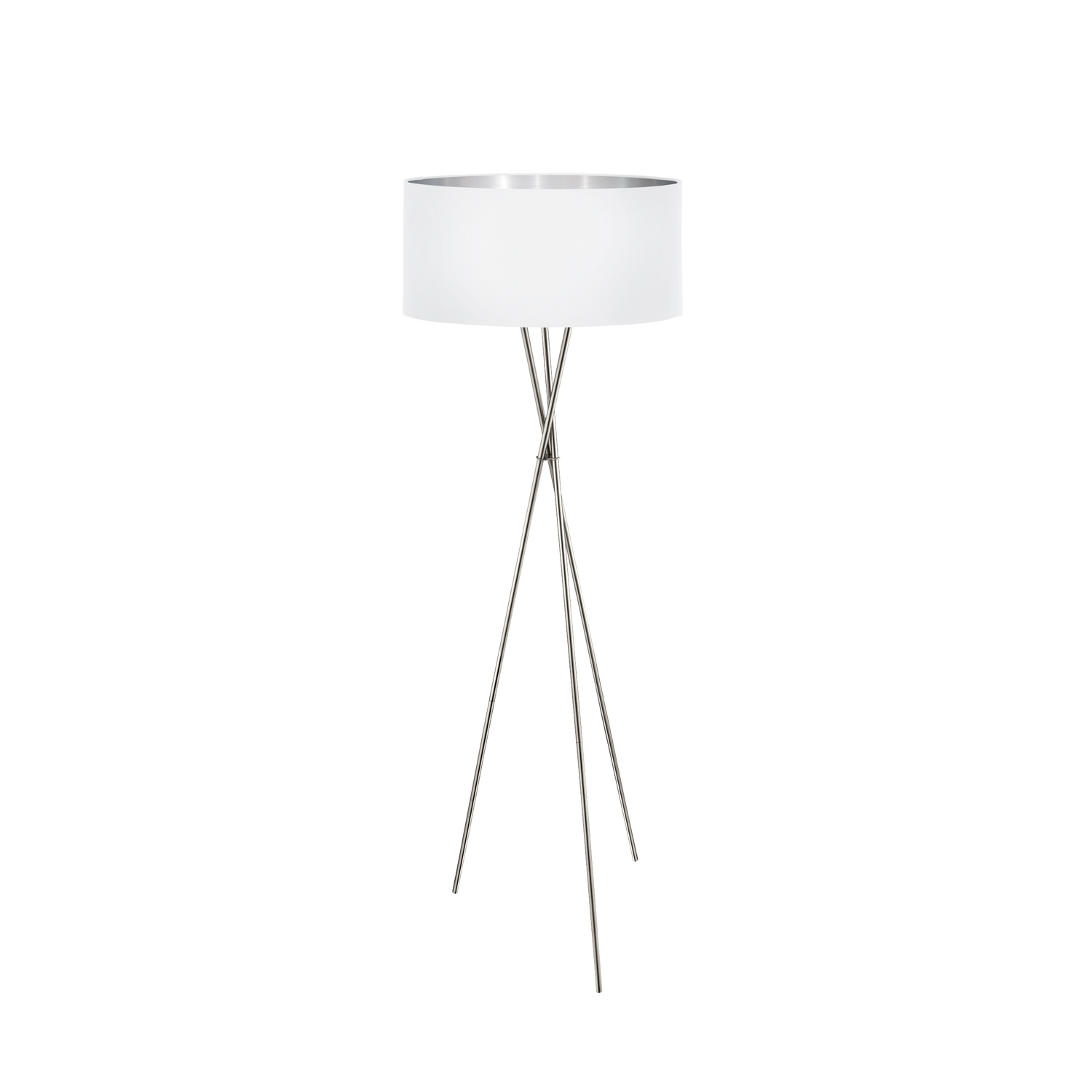 EGLO Fondachelli Vloerlamp - E27 - 151,5 cm - Grijs|Wit|Zilver