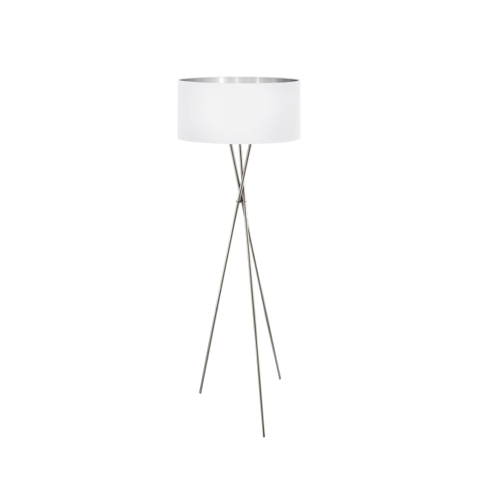 EGLO Fondachelli Vloerlamp - E27 - 151,5 cm - Grijs|Wit|Zilver