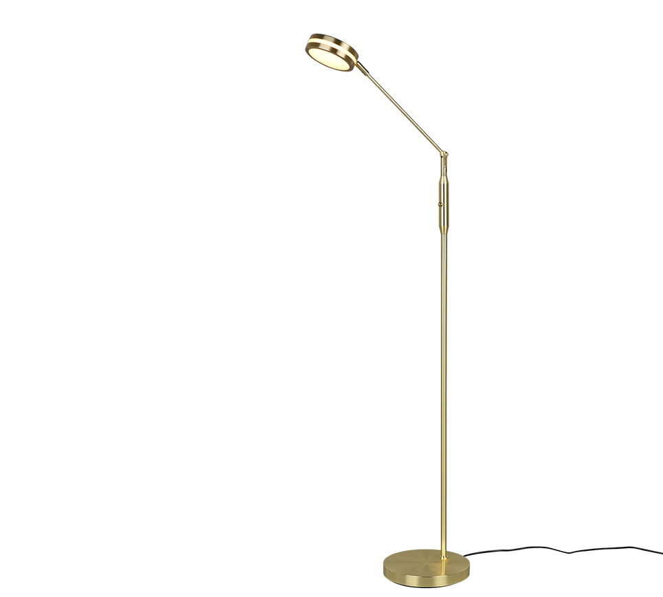 Trio Leuchten Franklin Vloerlamp 1x SMD LED Messing Mat