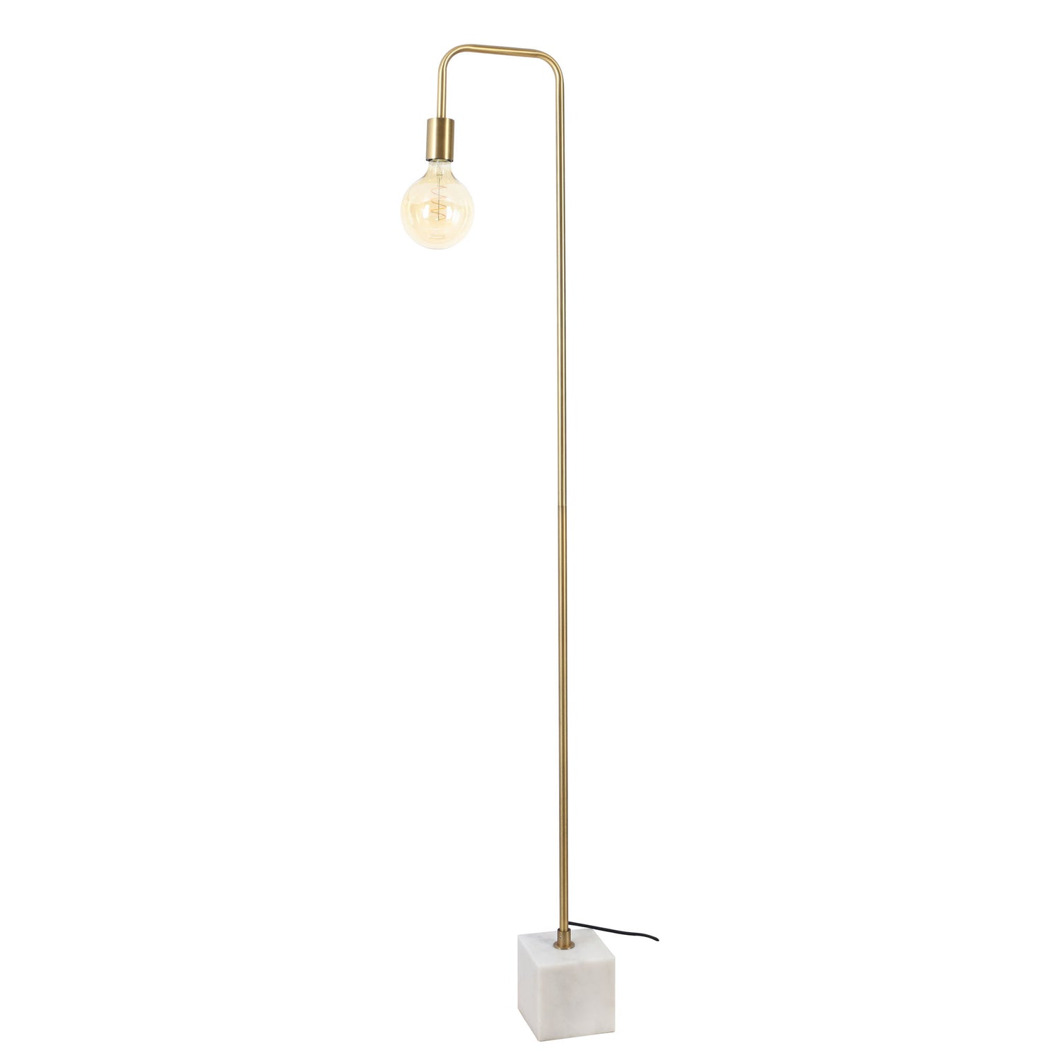 Light & Living Vloerlamp Eben - Antiek Brons|Marmer - inc Lichtbron
