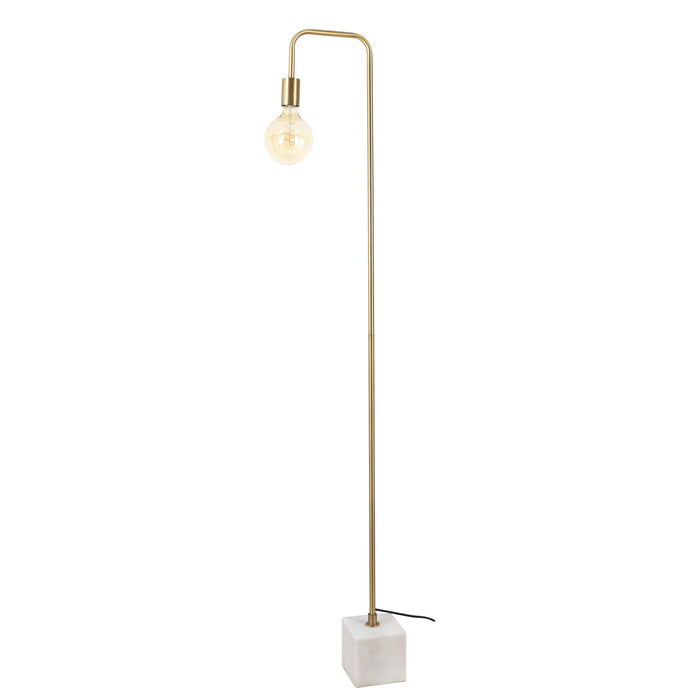 Light & Living Vloerlamp Eben - Antiek Brons|Marmer - inc Lichtbron