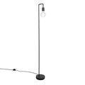 QAZQA Moderne vloerlamp zwart rond 145cm - Facil