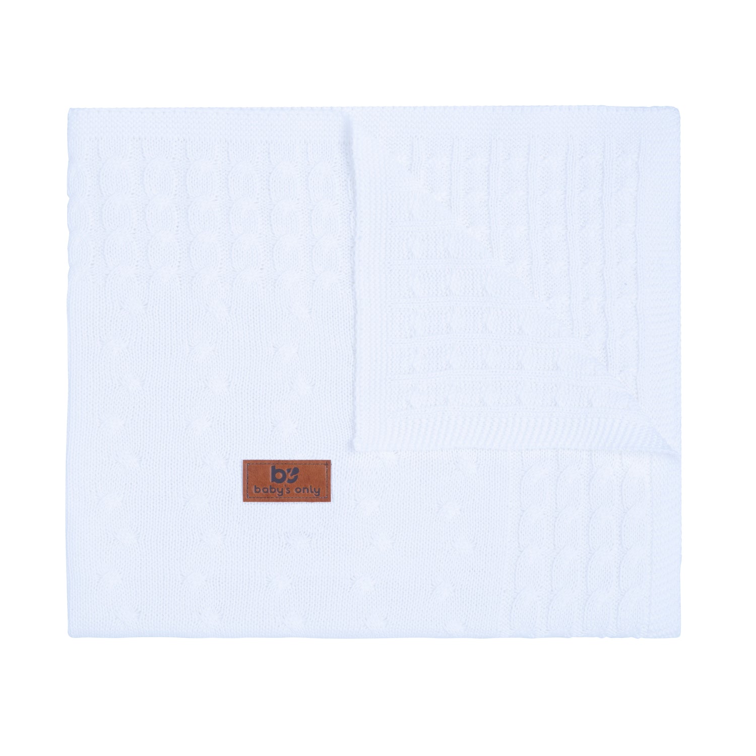 Baby's Only Ledikantdeken Cable - Wit - 100x135 cm