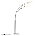 QAZQA Design vloerlamp staal 5-lichts - Sixties Marmo