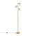 QAZQA Art Deco vloerlamp goud met groen glas 3-lichts - Vidro