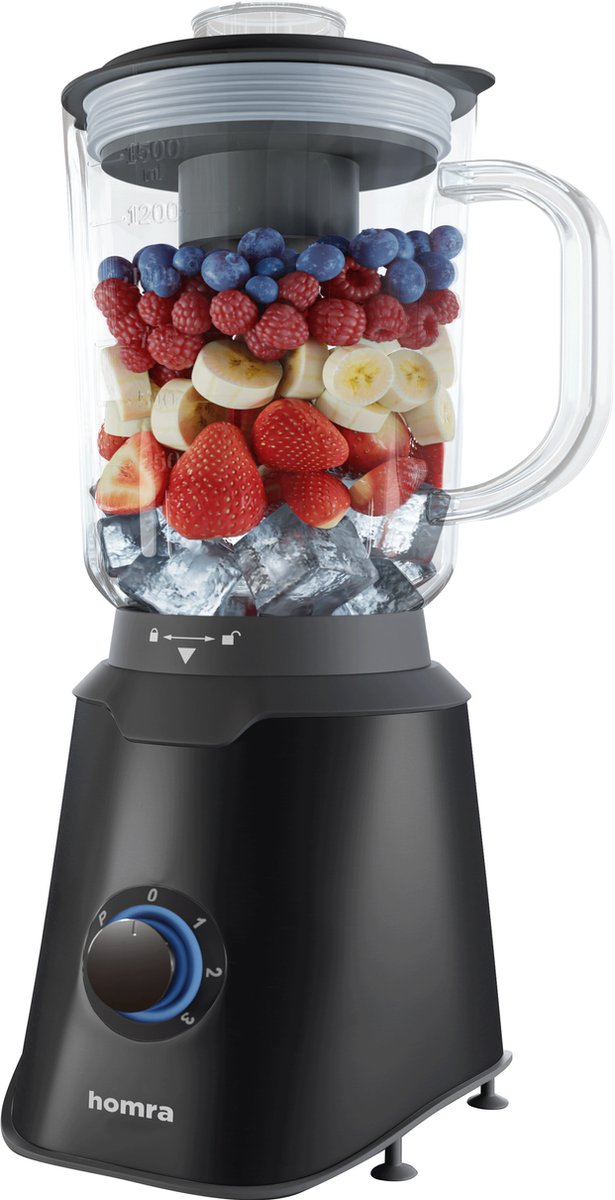 Homra blender - 1500 ml - zwart