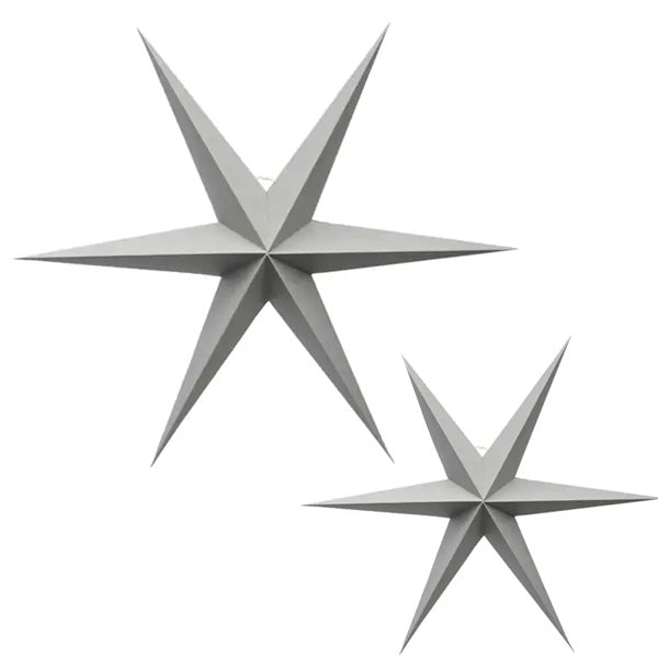 Delight Department Kerst ster warm grijs set van 2 (40 centimeter)