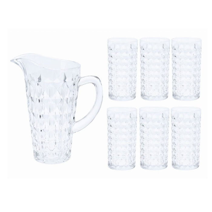 Orange85 Karaf met Glazen voor Water 6 stuks Kristal