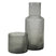 Clayre & Eef Karaf met Glas  450 ml Grijs Glas Waterkan