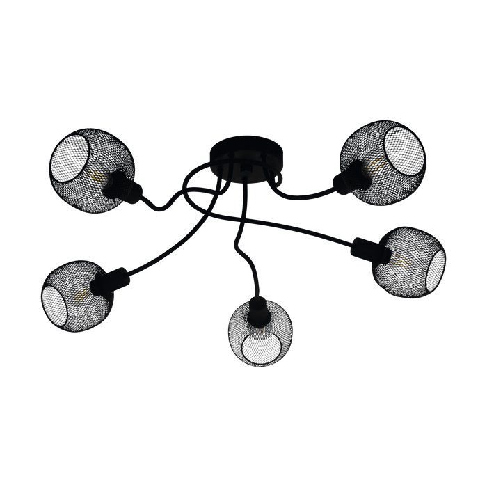 EGLO Wrington 1 Plafondlamp - E14 - Ø 75,5 cm - Zwart