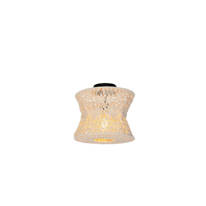 QAZQA Plafondlamp leonard - Naturel - Oosters - D 30cm