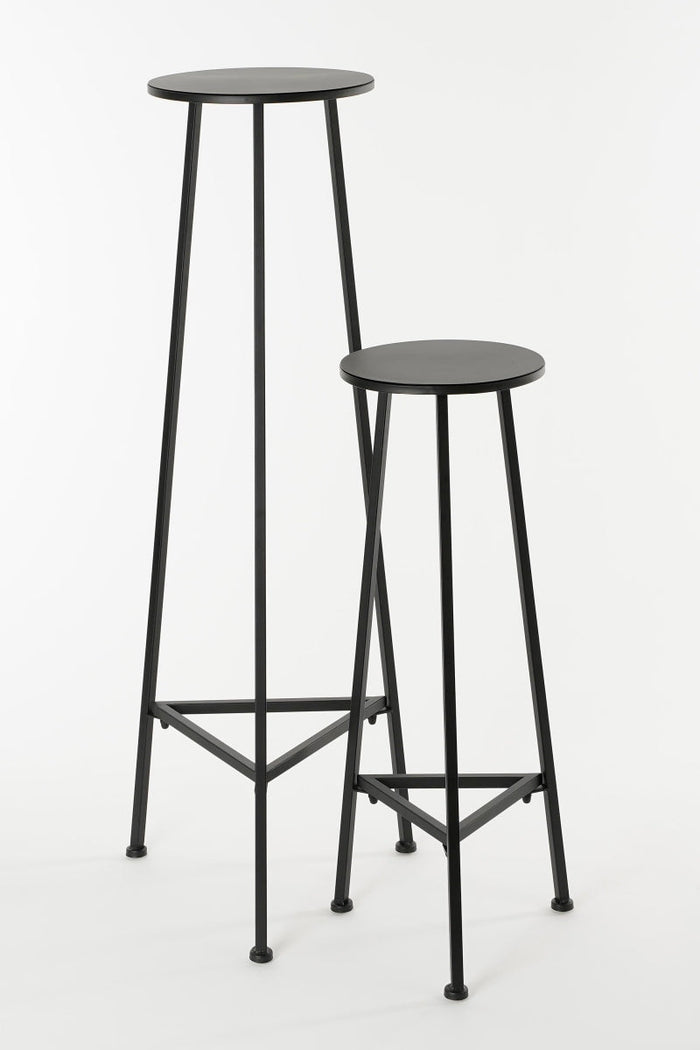 Mica Decorations Plantentafel - H80 x Ø30 cm - Metaal - Zwart