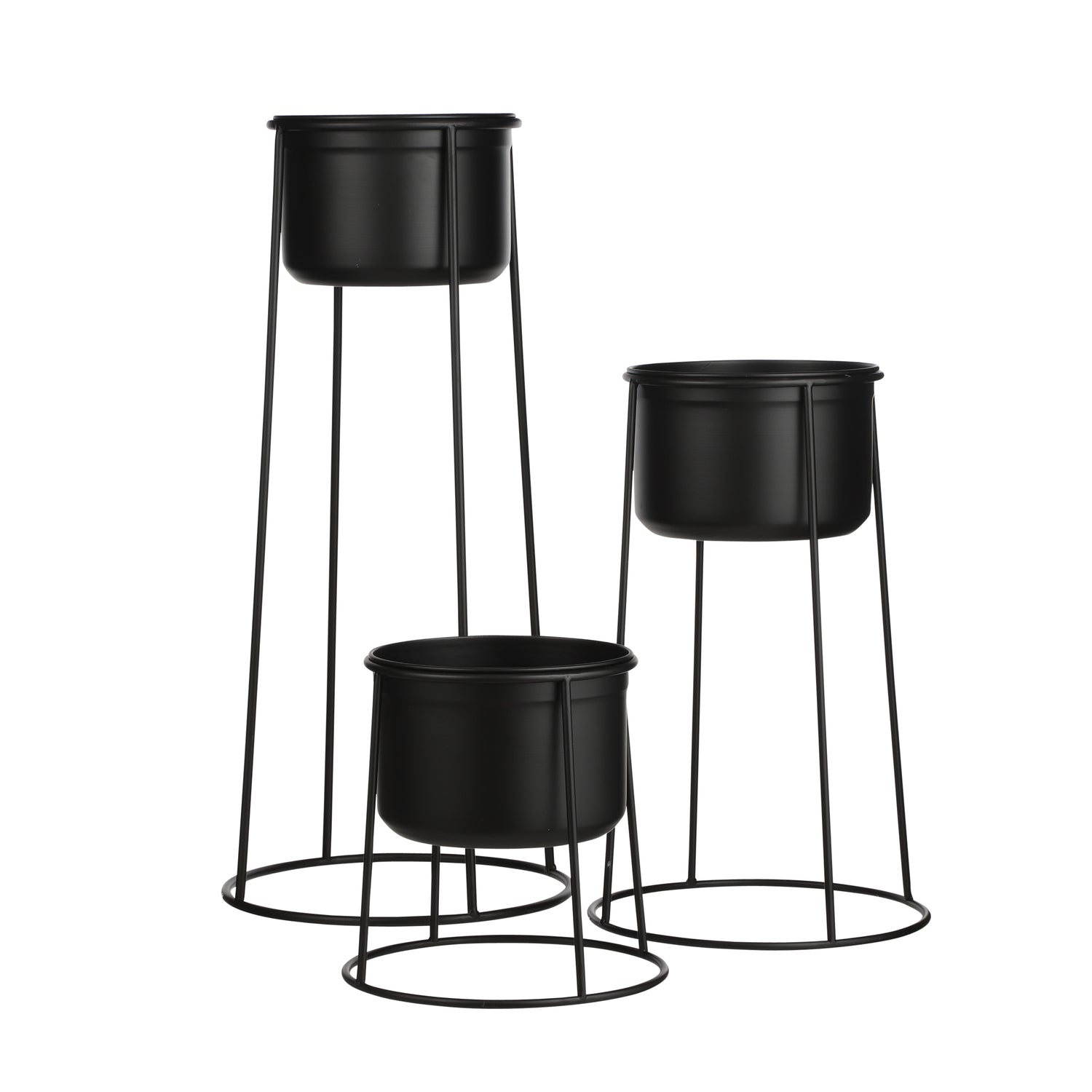 Mica Decorations Ramona Pot op Standaard Zwart