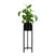 QUVIO Plantenstandaard inclusief pot - 22x22x75 cm - Zwart - M