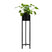 QUVIO Plantenstandaard inclusief pot - 22x22x90 cm - Zwart - L