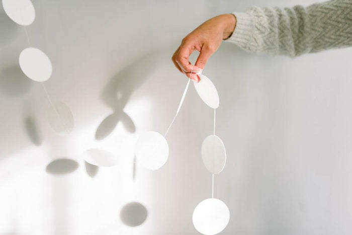 Leeff slinger stippen wit (250 centimeter)