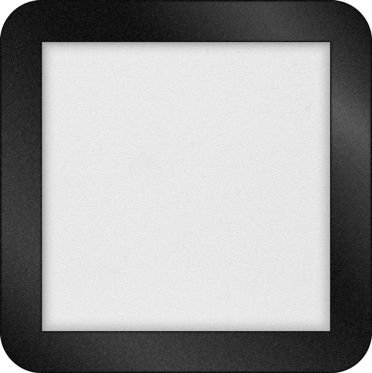 ETH Anne LED plafonnière 4 settings zwart 22.5x2.7cm 12W IP44 Vierkant