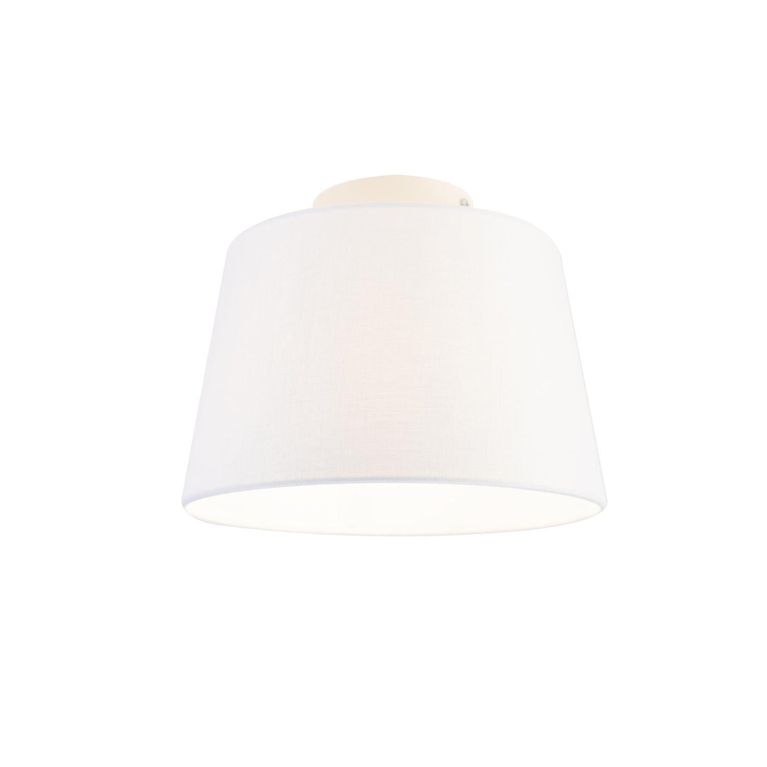 QAZQA Moderne plafondlamp met witte kap 25 cm - Combi