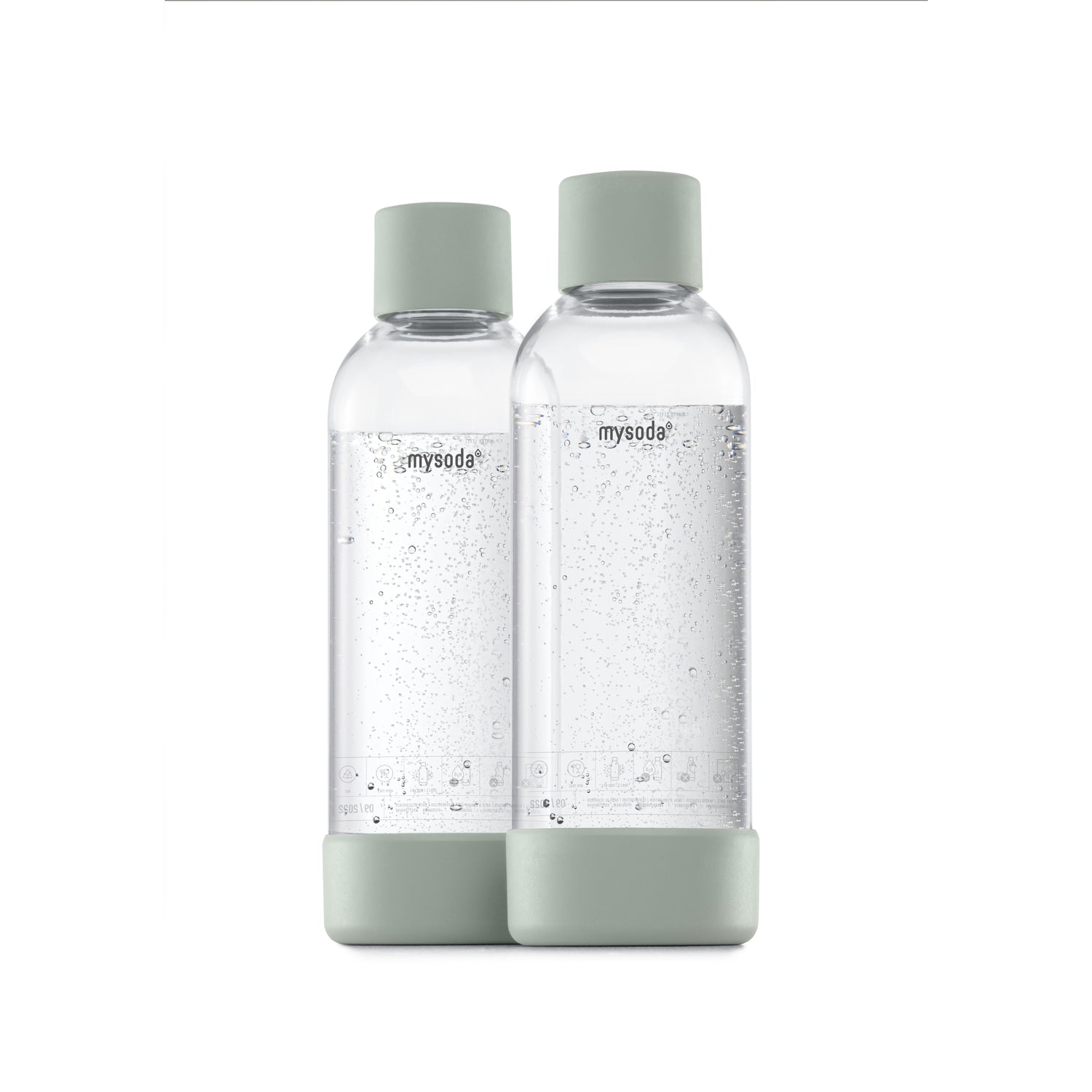 Mysoda - Set van 2 herbruikbare flessen van 1 liter - Pigoen