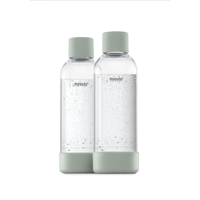 Mysoda - Set van 2 herbruikbare flessen van 1 liter - Pigoen