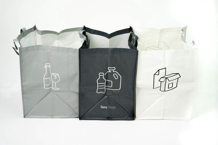 Sens Design Prullenbak afvalscheiding 3 vakken – recycling prullenmand