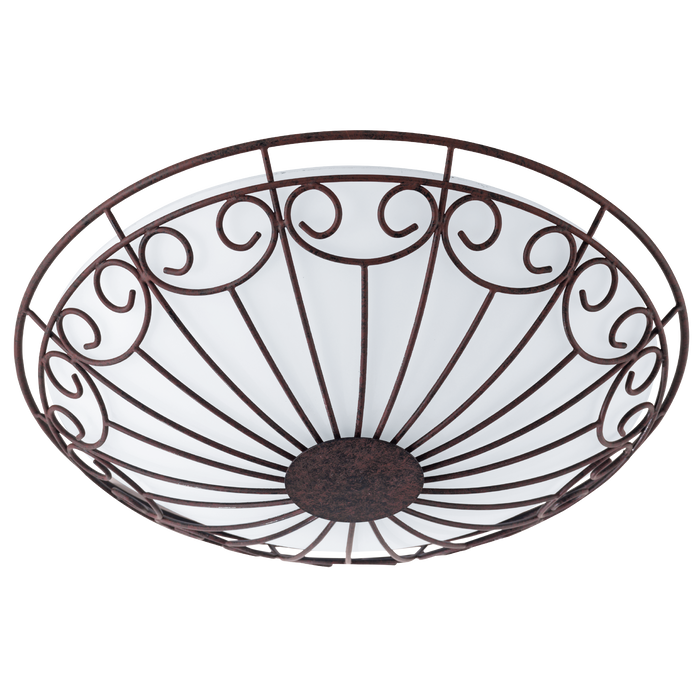 EGLO Colti Plafondlamp - E27 - Ø 35 cm - Antiek-Bruin|Wit gelakt