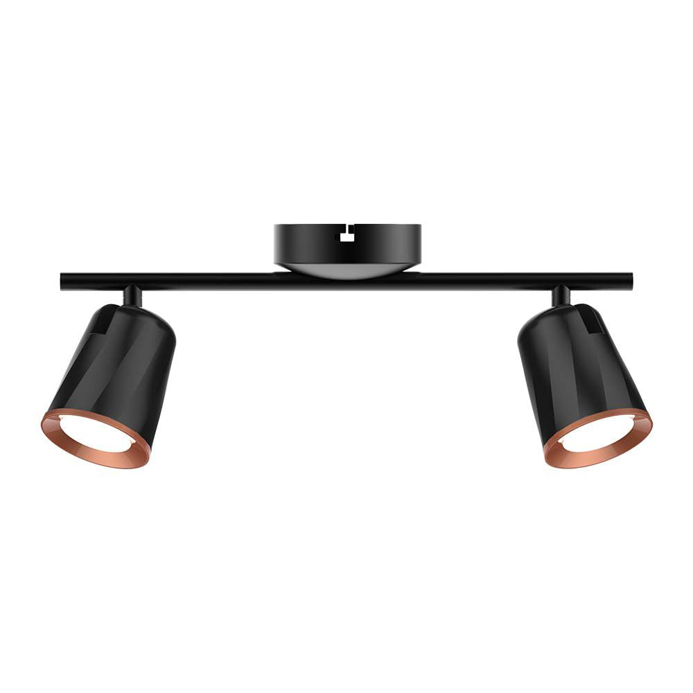 V-TAC VT-812-B-N LED wandlampen met dubbele kop - Zwart - IP20 -