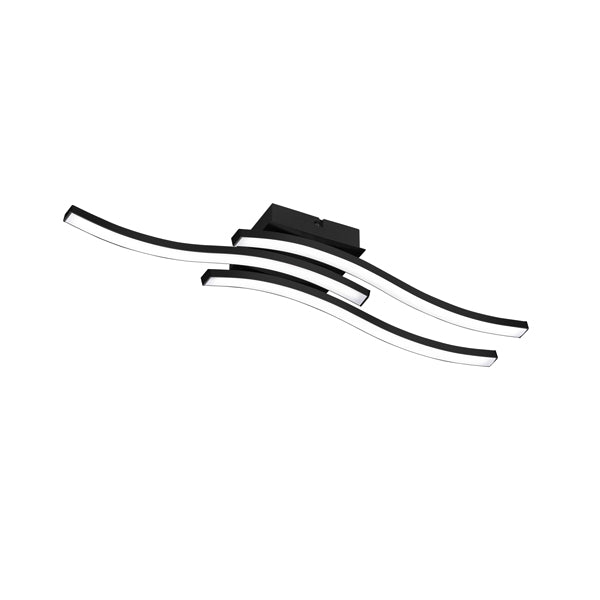 Reality Plafondlamp industrieel - Metaal - Zwart