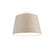 QAZQA Plafondlamp met linnen kap taupe 25 cm - Combi wit