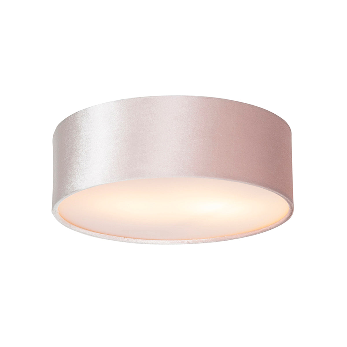 QAZQA Moderne plafondlamp roze 30 cm met gouden binnenkant - Drum