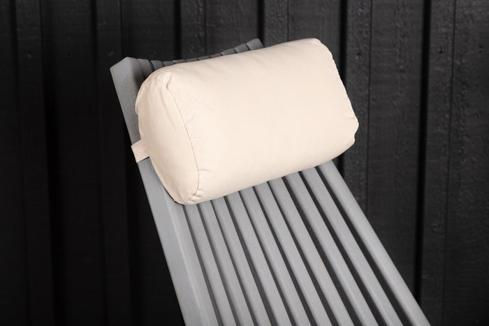 Nest outdoor Bastian houten tuin loungestoel grijs - met hoofdkussen