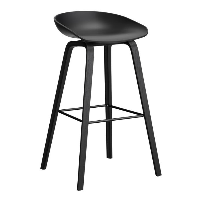 HAY About a Stool AAS32 Barkruk - H 75 cm - Black Oak - Black
