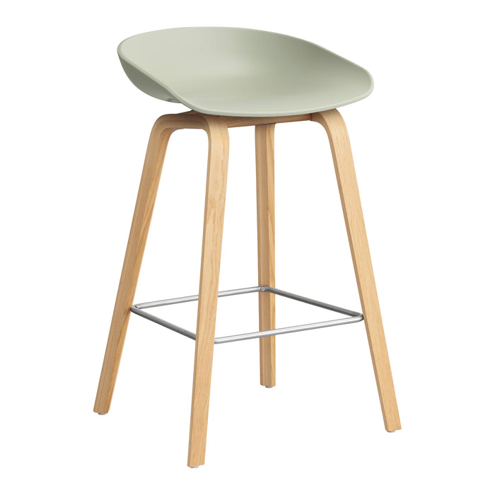 HAY About a Stool AAS32 Barkruk - H 65 cm - Oak - Pastel Green