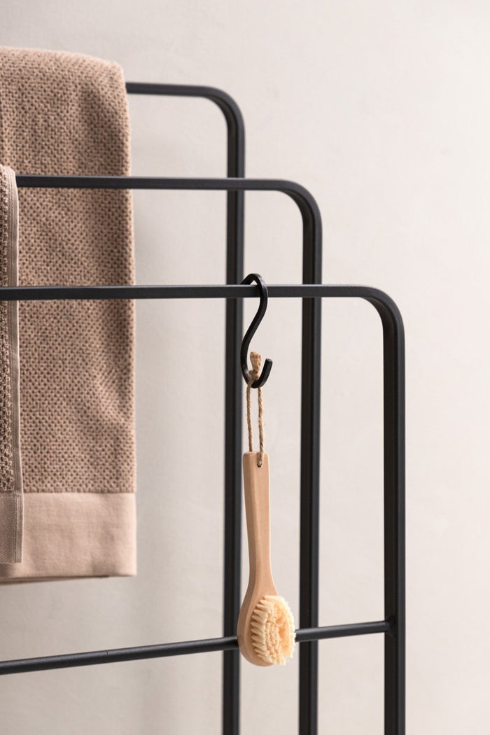 Nest living Foss metalen handdoekrek zwart - 54 x 84 cm