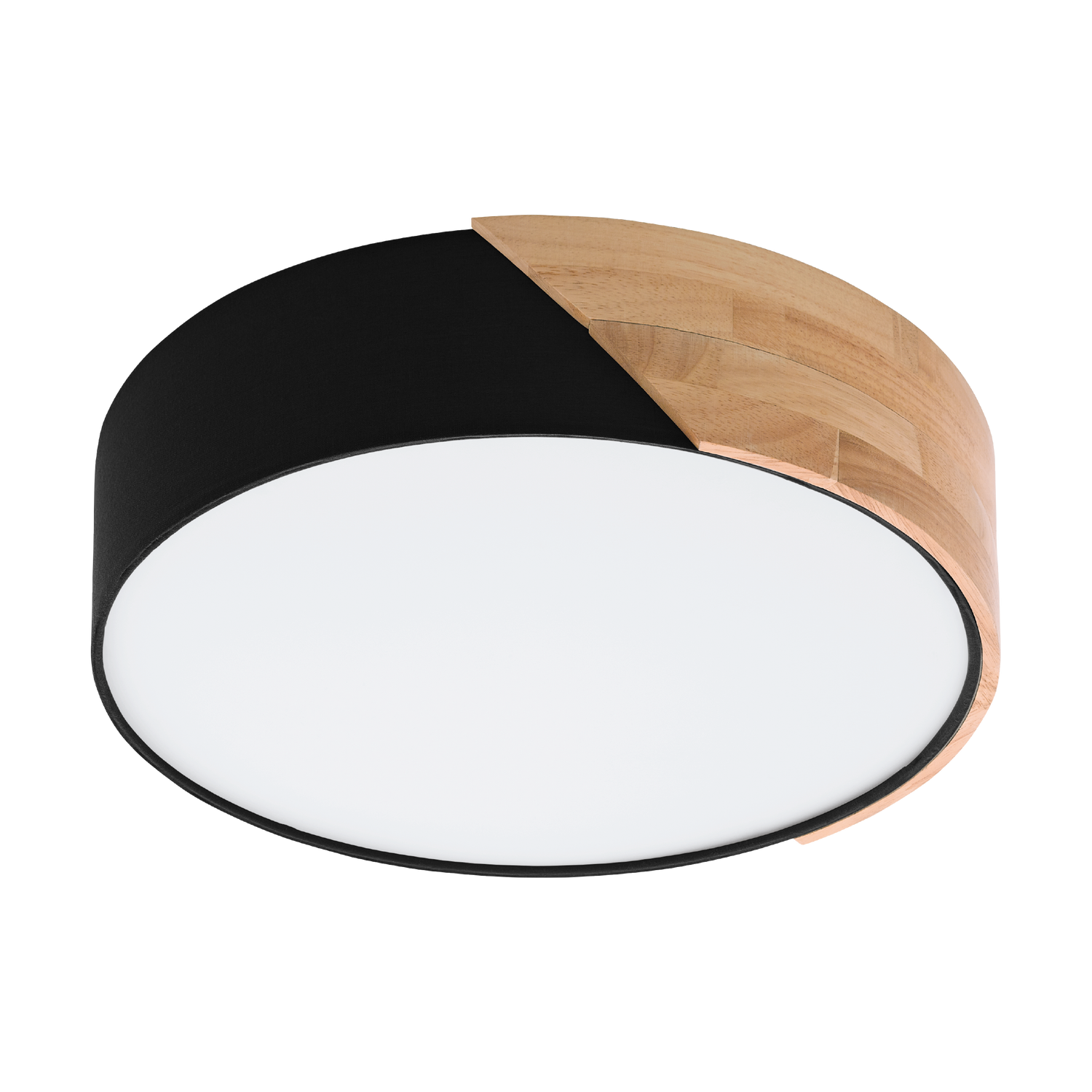 EGLO Grimaldino Plafondlamp - E27 - Ø 40 cm - Zwart|Bruin|Wit