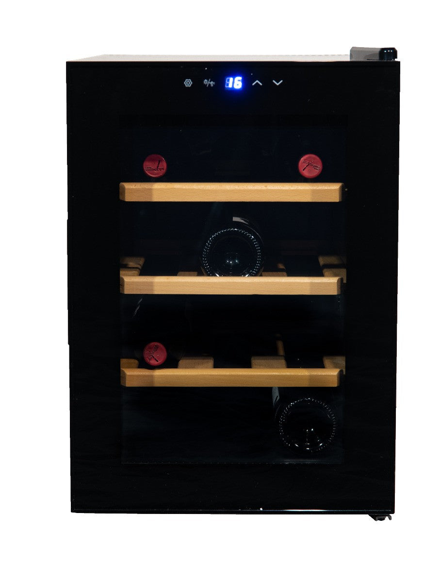 Vinata Adamello wijnkoelkast - vol glazen deur - 12 flessen