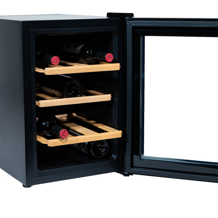 Vinata Adamello wijnkoelkast - vol glazen deur - 12 flessen
