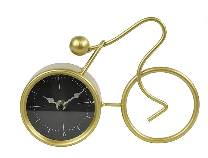 Countryfield Tafelklok fiets Eddie zwart|goud-L4,5B22,5H16CM