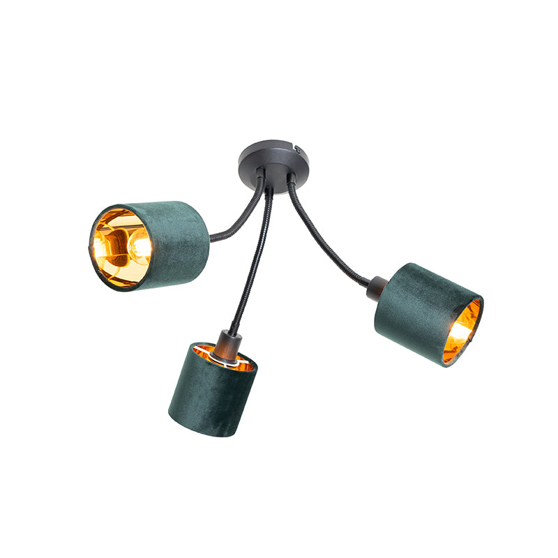 QAZQA Plafondlamp merwe - Groen - Modern - D 51.5cm