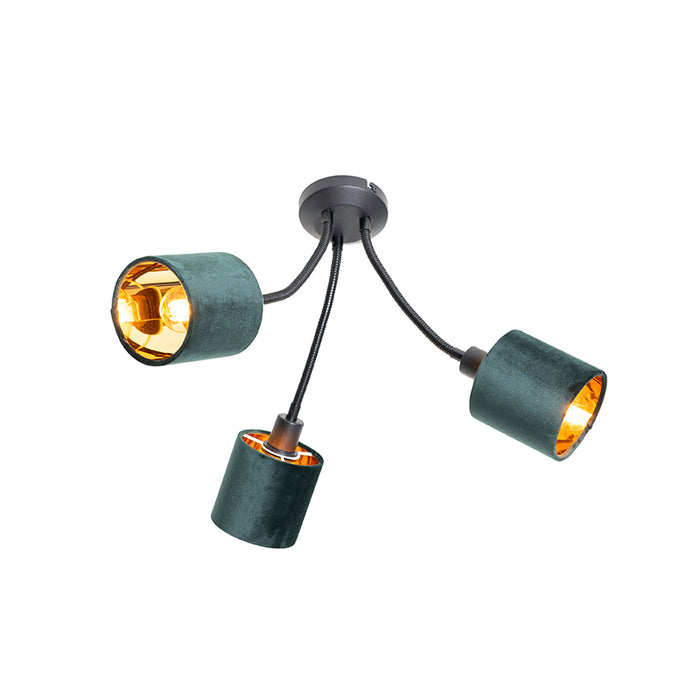 QAZQA Plafondlamp merwe - Groen - Modern - D 51.5cm