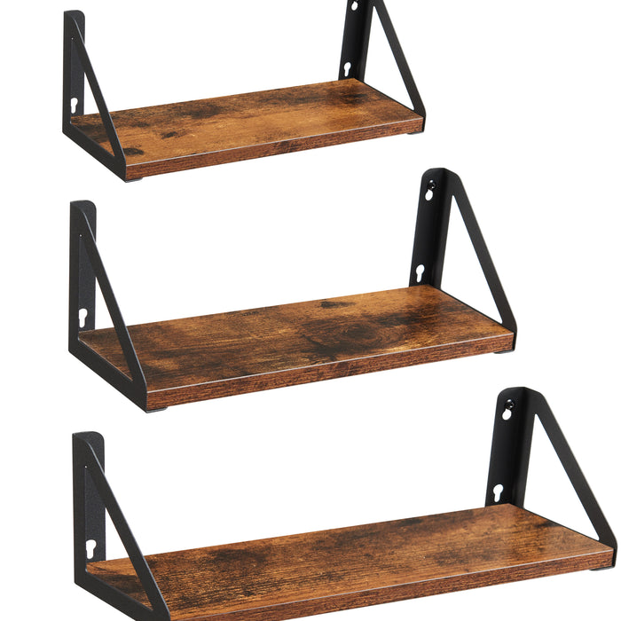 ACAZA Wandplank Vintage bruin  - 3 st.