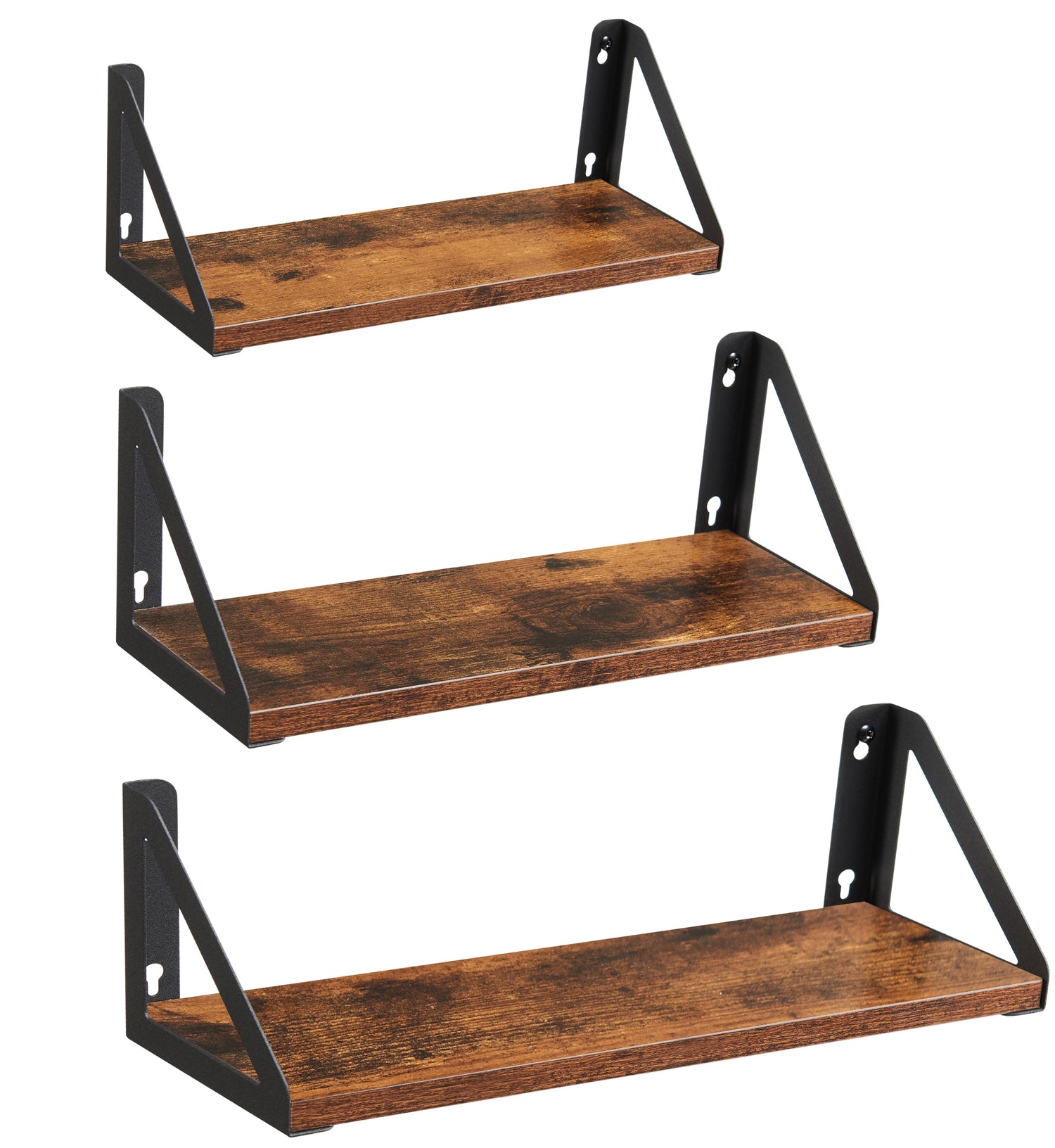 ACAZA Wandplank Vintage bruin  - 3 st.