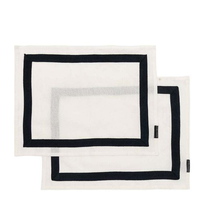 Riviera Maison Placemat RM Loft Beige|Zwart - 2 Stuks