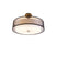 QAZQA Moderne plafondlamp zwart met wit 50 cm 3-lichts - Drum Duo